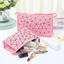 Túi trang điểm JKDESIGN, Lưới dây đeo có thể tháo rời PU Make Brush Organizer, Di động với 2 túi vệ sinh chống nước có túi lưới nhỏ dành cho du lịch