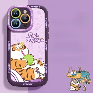 Ốp điện thoại hình con hổ béo thú cưng thời trang và dễ thương cho iPhone 16 / 15 / 14 / 13 / 12 / X / 7 / 11 / Plus / pro Max bao gồm tất cả silicon mờ mềm bền chống rơi