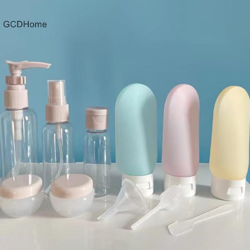 Gcdhome 7 / 11 Chiếc Bộ Chai Du Lịch Có Túi Bảo Quản Du Lịch Kích Thước Trống Kem Lỏng Lotion Hộp Đựng Mịn Xịt Bóp Ống HOT