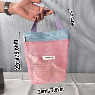 HOBBYIN Túi xách HOBBYIN, Túi vệ sinh lưới dung tích lớn di động, Túi lưu trữ Dopamine trong suốt Trang điểm Nhà vệ sinh