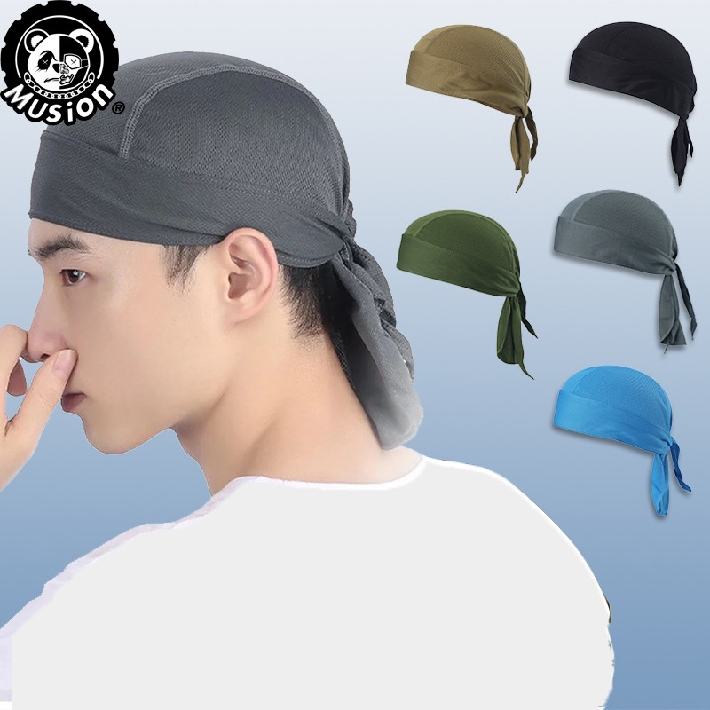 Musion Mũ Bảo Hiểm Lót Mũ Buff Khối Lỗ Thông Hơi Thấm Hút Mồ Hôi Siêu Mát Mũ Lụa Durag Cho Nam Nữ Headwrap