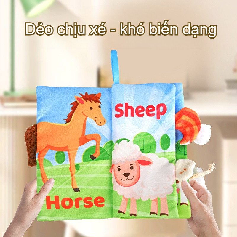 Sách vải với nhiều chủ đề bằng tiếng anh kích thích trí não,giúp bé vừa học vừa chơi,an toàn cho bé