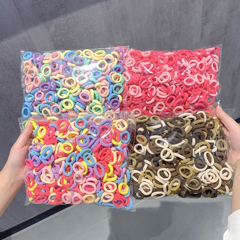 Set 500 chun cột tóc trơn  HINAKY cho bé nhiều màu dễ thương(T1-KHO2)