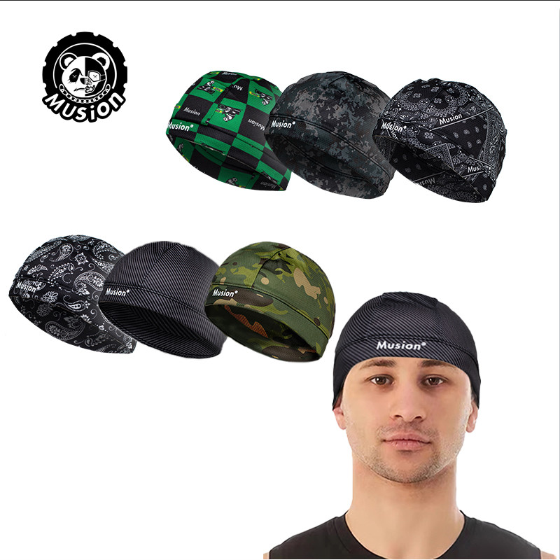 Musion Thể Thao Chạy Xe Máy Mũ Bảo Hiểm Bên Trong Lót Nắp Lụa Durag Cho Nam Nữ Headwrap Chống Tia UV Thoải Mái Bên Trong Cướp Biển Mũ