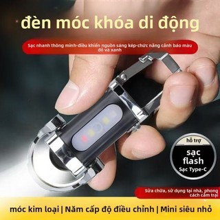 Đèn pin móc chìa khóa, Đèn pin mini EDC, Đèn pin làm việc COB móc chìa khóa 7 chế độ sáng
