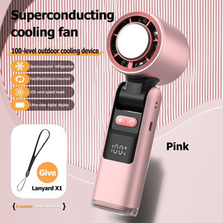 Quạt 6000mAh Sạc Strong100 Gear Quạt Điện Tốc Độ Gió Màn Hình Hiển Thị Kỹ Thuật Số Quạt Di Động Turbo Có Thể Điều Chỉnh Có Đèn