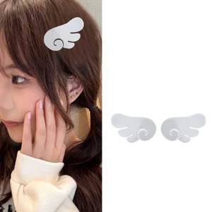 Treeling Angel Wing Kẹp Tóc Acrylic Giả Kẹp Tóc Nữ Bé Gái Tiệc Cưới