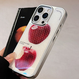 [Sheren] Vỏ điện thoại cao cấp Gilt Red Apple Thích hợp cho i16 15 14 13 12 11 pro max Vỏ bảo vệ chống sốc