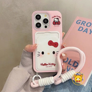 Vỏ Đựng Thẻ Mèo Dễ Thương Cho Vivo iQOO Z10 Z9 Turbo Z10X Z9X Z8 Z8X Z7 Z7X Z6 Z6X Z5 Z5X Z3 Z1 Neo 10 9 8 7 6 5 SE Pro + 3 Vỏ Điện Thoại Hoạt Hình Ốp Lưng Mềm Có Dây tay