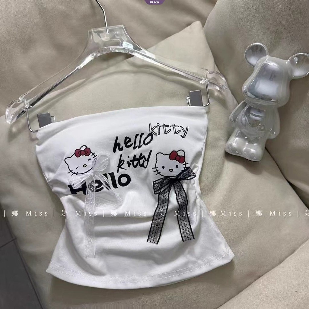 Sanrio Hello Kitty Áo Vest Nữ Mùa Hè Mỏng Nhẹ Cho Bé Gái