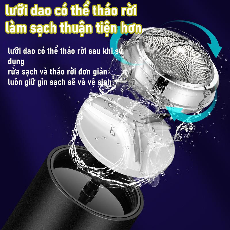 Máy Cạo Râu Mini Có Màn Hình, Sạc Type-C Nhanh, Màn Hình LED, PPin lâu dài, Phù hợp đi công tác