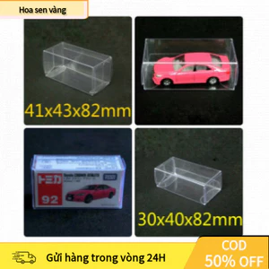 【24H】 Hộp Nhựa PVC Trong Suốt – Bảo Vệ Xe Mô Hình Tomica, Hotwheels, MiniGT, Tỷ Lệ 1/64 Trưng Bày Gọn Gàng