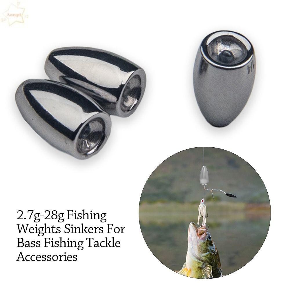 Awngd 1 / 2 / 5 Chiếc Câu Cá Vonfram Rơi Chất Lượng Cao Nóng 2.7g-28g Trọng Lượng Bổ Sung Phát Hành Nhanh Dây Đúc Chìm