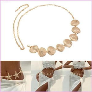 Cinna Mặt Dây Chuyền Dài Thanh Lịch Dây Thắt Lưng Kim Loại Sao Biển Cơ Thể Dây Xích Đeo Hàng Ngày Cho Nữ Và Người Yêu Bãi Biển
