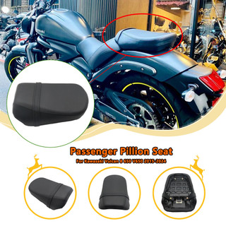 Xe Máy Phía Sau Pillion Ghế Hành Khách Cho Kawasaki Vulcan S 650 VN650 VN 650 2015-2022 Đệm Đen Da PU Miếng Lót