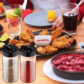 3 / 6 / 9 Chai Gia Vị Lật Đôi PET Dung Tích Lớn - Bếp BBQ Muối Tiêu Gia Vị Bình Lắc