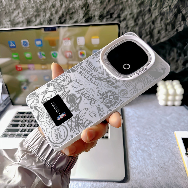 Dành cho iQOO 15 13 12 Pro Z10 Turbo Pro Z9 Neo 11 / Neo 10 Pro Logo đội bóng rổ Micro Matte Vỏ điện thoại cho iQOO Z9 Turbo Z9X Z8 Neo 9 Pro Vỏ iQOO chống sốc