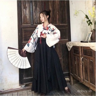 Hanfu đỏ phong cách retro phương Đông, phù hợp cho cosplay và đồng phục lớp