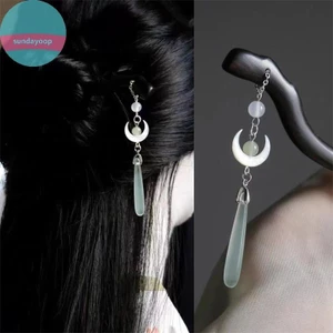 Sund Phong Cách Thanh Lịch Giọt Nước Kẹp Tóc - Moonlit Ocean-Inspired Bun Updo Hair Stick Với Tối Giản sel VN