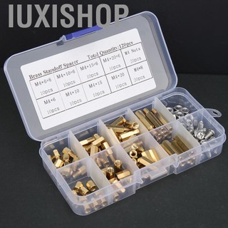 Iuxishop Garosa 120pcs M4 Hex Standoff ốc vít kit nam nam thép không gỉ cho PCB bo mạch chủ với hộp lưu trữ