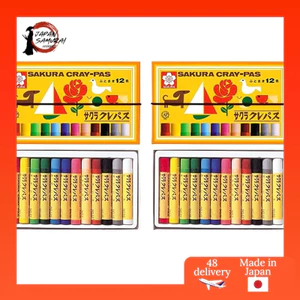 Sakura Cray-Pas Oil Pastels Assorted Colors Set with Rubber Band- Direct from Japan