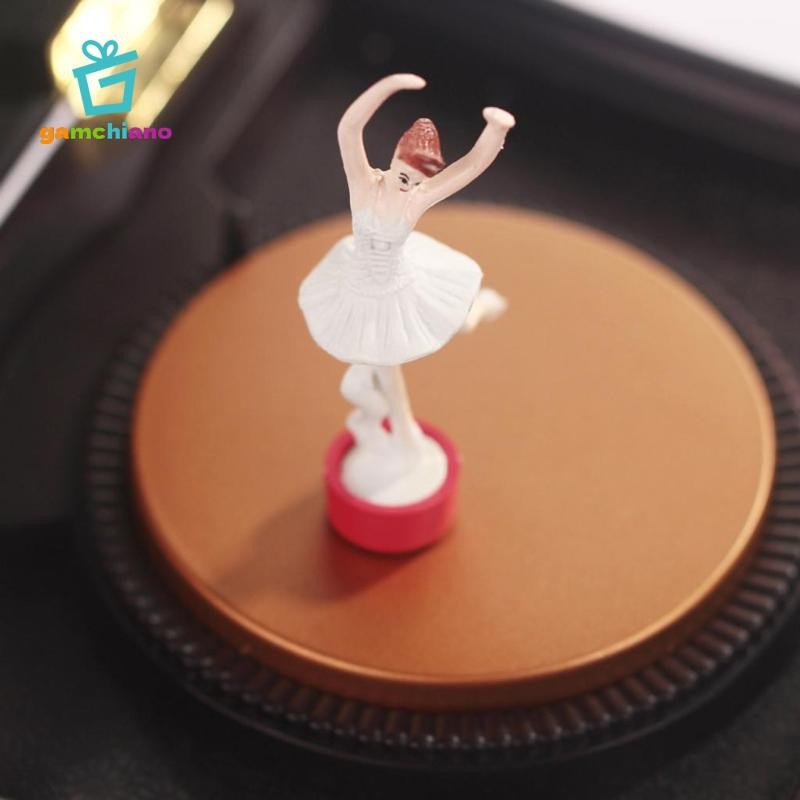 Hộp đựng đồ trang sức âm nhạc gamchiano có vũ công cho bé có ngăn kéo, gương tròn
