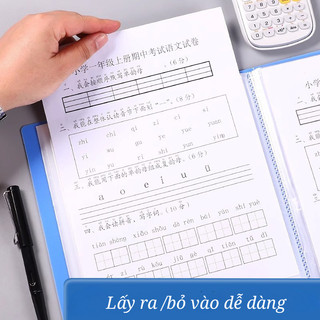 File Lá Tài Liệu A4 Chống Nước - Bìa Kẹp Hồ Sơ Giấy Tờ Trong Suốt, Bền Đẹp, Tiện Lợi Văn Phòng