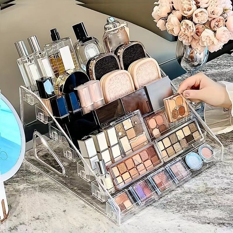 Kệ Acrylic Thanh Chirp Hộp Mỹ Phẩm Nhiều Lớp Giá Để Đồ Lưu Trữ Giá Hiển Thị Giá Hiển Thị Thang Trong Suốt