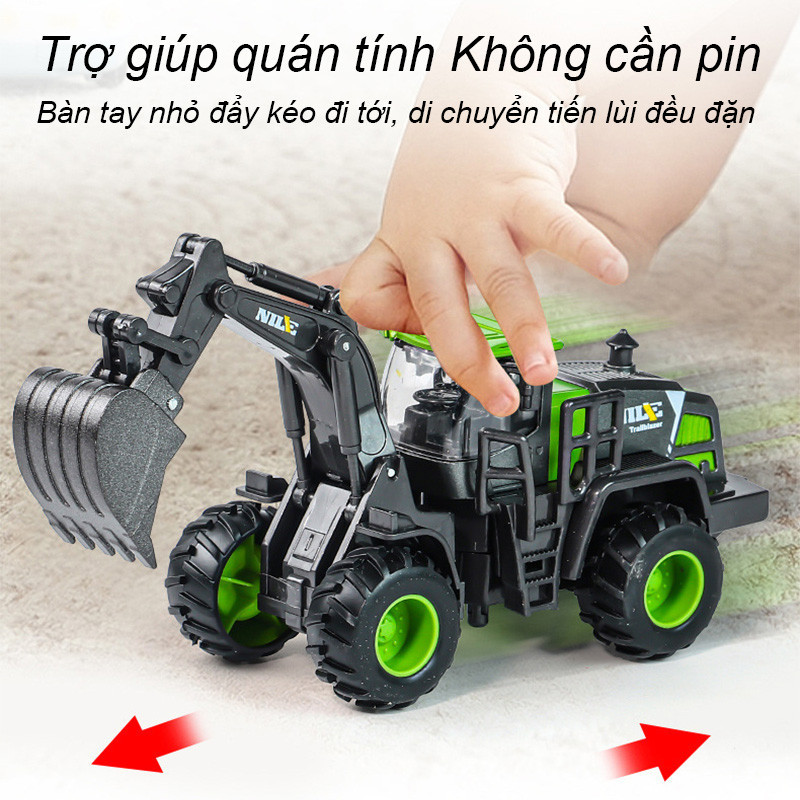 Đồ chơi xe tải cần cẩu, Mô phỏng mô hình xe kỹ thuật giáo dục, bằng hợp kim và nhựa an toàn cho trẻ