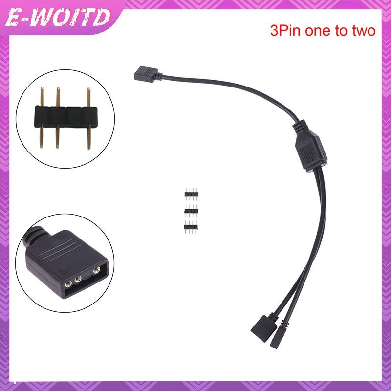 E-woitd 5V 3 Pin 12V 4pin ARGB Bộ Chia Cáp Nối Dài Cho PC Quạt Máy Tính Bo Mạch Chủ AURA RGB LED Dải Ánh Sáng HNVN