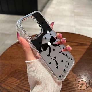 Dành Cho Tecno Camon 40 Premier 30 30S 20 19 17 Pro 12 POP 10 10C 9 8 7 5 LTE Pro 3 Pova 6 Neo Vỏ Điện Thoại Gương Nơ Nơ Thắt Nơ Tình Yêu Trái Tim Yêu Thương Vỏ Mềm Dễ Thương Ốp Lưng Bìa