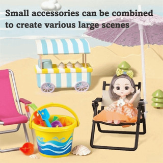 Mô hình nội thất mini RISEDOT, Kích thước nhỏ Phong cách giải trí Nhà búp bê Ghế giải trí, Thiết kế gấp thu nhỏ Đạo cụ ảnh Ghế mô hình Ghế cắm trại mini Trang trí nội thất