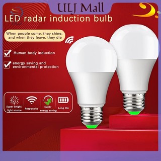 Đèn LED ULJ 220V E27 7W 9W 12W 18W Bóng đèn hồng ngoại thông minh tự động Tiết kiệm năng lượng Ilas Home Porch Microwave Radar Cảm biến chuyển động.