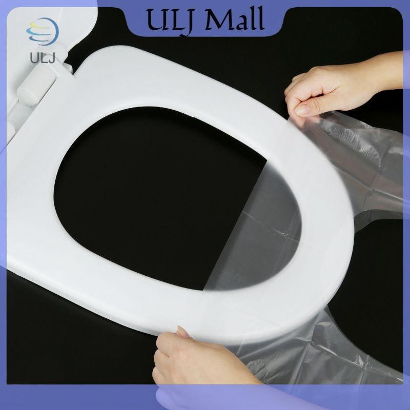 ULJ 50 Chiếc Dùng Một Lần An Toàn Du Lịch PE Nhựa Bồn Cầu Bọc Thảm Đệm Thảm.