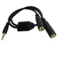 GODD Mạ Vàng TRRS 2 5 Mm Nam Đến Đôi 2 5 Mm Cáp Nữ Âm Thanh Dây Cho Tai Nghe Mics Adapter Độ Trung Thực Âm Thanh
