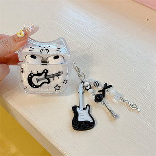 Đàn Guitar Mèo Cho AirPods 1 / 2 3 Pro Pro2 Pro3 Airpod4 Bộ Tai Nghe Bluetooth Không Dây Vỏ Bảo Vệ AirPods Pro i3 i4 pro3 Vỏ Bảo Vệ Tai Nghe