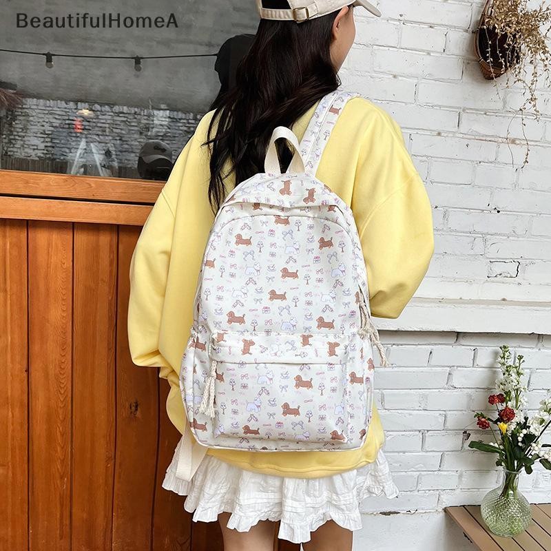 BeautifulHomeA Dễ Thương In Hình Chó Con Dachshund Ba Lô Phong Cách Đại Học Học Sinh Schoolbag Di Động Dung Tích Lớn Túi Du Lịch Nữ Tính Quà Tặng Sinh Nhật VN