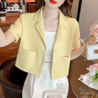 Áo Blazers Ngắn Đen Cho Nữ, Thiết Kích Cao Cấp, Phù Hợp Mùa Xuân Thu
