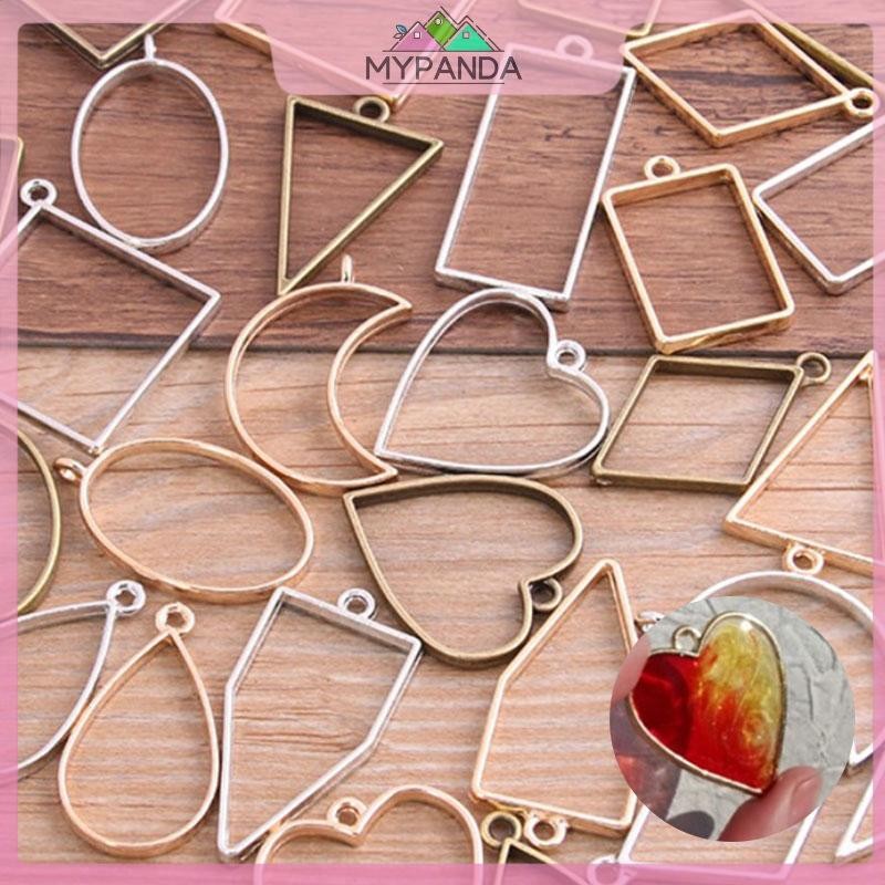 MYPANDA 10 cái/lốccharm mặt dây rỗng hợp kim, khuôn thủ công cho DIY và handmade