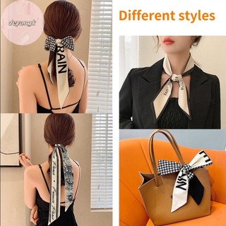 Deyangk Thời Trang Mới Khăn Lụa Tóc Ruy Băng Dài Nơ Hàn Quốc Pring Chữ Khăn Tóc Nữ Đuôi Ngựa Giá Đỡ Phụ Kiện Tóc VN