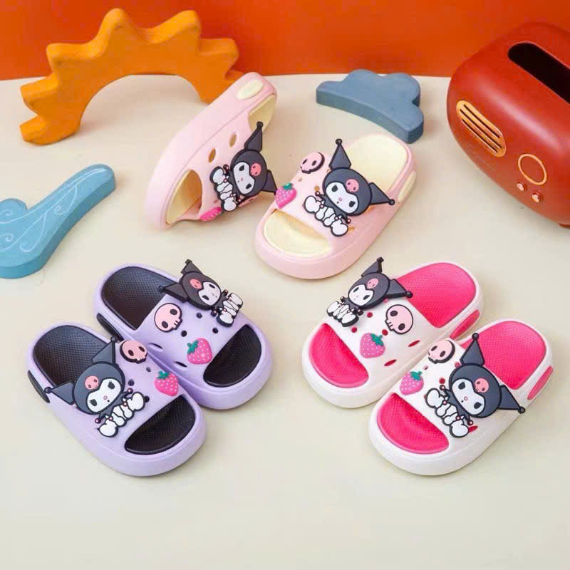 dép lê cho be gái kurumi xinh xắn người nhện cá tính đế EVA nhẹ êm chân chống trượt đi mưa biển mùa hè DBMA01 ( ảnh thật