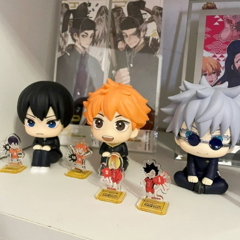 10cm Jujutsu Kaisen Anime Hình Xanh Khóa Satoru Gojo Itadori Yuji PVC Ngồi Vị Trí Q Phiên Bản Hình Bộ Sưu Tập Mô Hình Búp Bê