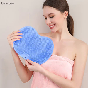 < Beartwo > Thảm Massage Lưng Cạp Bàn Chải Làm Sạch Tắm Chân Rửa Thảm Hút Tường Thảm Chà Chân Tay Tắm Toàn Thân Đẹp
