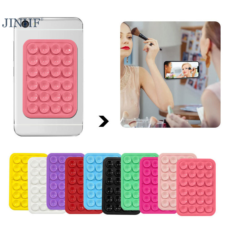 JINHF Mạnh Tay Cầm Giá Đỡ Điện Thoại Dính Silicon Hút Vỏ Điện Thoại Gắn Chống Trơn Trượt Tay Điện Thoại Di Động Cầm Chân Đế HOT