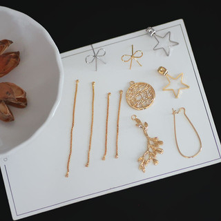 DIY Handmade Phụ Kiện Trang Sức Thật Mạ Vàng Nhánh Nơ Bông Tai Bông Tai Bông Tai Chất Liệu Bông Tai Mặt Dây Chuyền