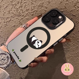 Vỏ Từ Tính Họa Tiết Gấu Trúc Dễ Thương Cho Vivo Y28s Y03 Y200 Y200i Y38 T3X 5G V30 V29 Lite IQOO Z9 Turbo Z9X Z8 X100 Ultra Ốp Lưng Sạc Không Dây Từ Tính