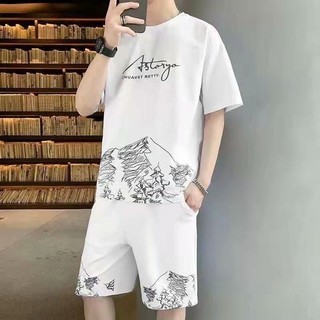 Quần Short ngắn tay Dichuangzhe Trang phục khô nhanh Bộ đồ hai mảnh thể thao giải trí mùa hè dành cho nam