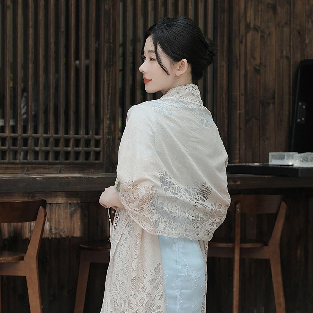 Khăn choàng nữ JIGK, Áo choàng dạ hội rỗng nhiều màu, Phụ kiện đám cưới có khăn choàng tua rua
