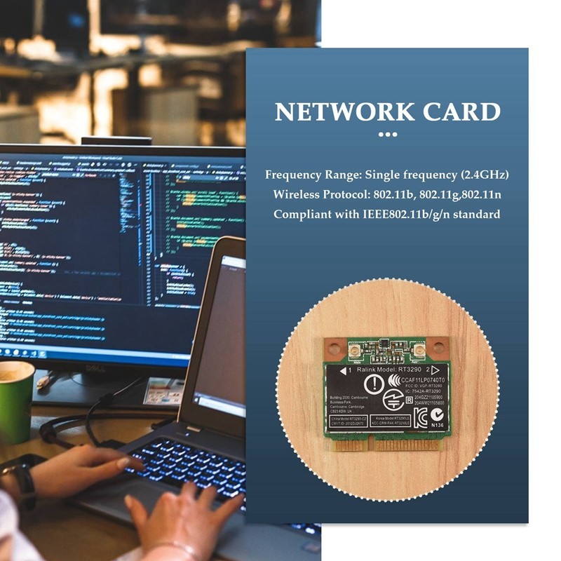 150mbps 2.4Ghz RT3290 802.11B / G Không Dây Wlan WIFI + Bluetooth BT 3.0 Nửa Mini PCI-E Card Cho CQ58 M6 4445S DV4