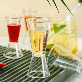 Ly đong định lượng jigger nhựa 2 đầu có chia vạch loại 10/20ml và 20/40ml SUNND